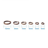 1 Box Iron Mixed Split Rings, Double Loops Jump Rings, Antique Bronze, 4~10x1~1.3mm, about 2~7.4mm inner diameter