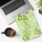 Acrylic Clipboards, Writing Board, Writing Instrument with Stainless Steel Clip, Rectangle, Leaf, 310x220x2mm