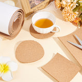 Self Adhesive Cork Sheets, for Kitchen Hot Mats, Cup Mats, Bulletin, Rectangle, Sandy Brown, 2000x400x3mm