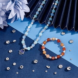 70PCS 14Style CCB Plastic Beads, Platinum, 4~10x4~10x1~7mm, Hole: 1.2~3.6mm