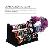 Velvet Bracelet Displays, Removable 3 Tier T-bar Jewelry Display Stand, Black, 16.7x30.4x23cm