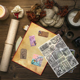 Custom PVC Plastic Clear Stamps, for DIY Scrapbooking, Photo Album Decorative, Cards Making, Stamp Sheets, Film Frame, Mixed Shapes, 160x110x3mm