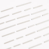 400Pcs 4 Style 304 Stainless Steel Tube Beads, Stainless Steel Color, 10~20x1.5mm, Hole: 1mm, 100pcs/style