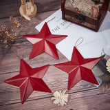 Iron Pendant Decoration, Star, for Christmas Tree, Red, 195mm