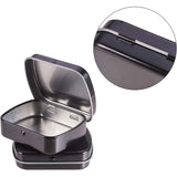 Mini Portable Box, Small Storage Box, Jewelry Box, Rectangle, Black, 6.2x5.1x1.6cm, Inner Size: 5.5x4.3cm, 12pcs/box