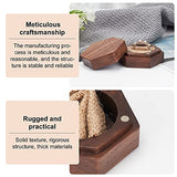 Hexagon Wooden Finger Ring Boxes, Wedding Rings Gift Case with Magnetic Clasps, for Wedding Valentine's Day, Coconut Brown, 5x5.6x2.85cm