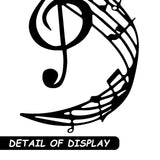 PVC Wall Decoration, Decorative Wall Stickers, Word Music is The Medicine of The Mind, Musical Note Pattern, 325x290x0.1mm