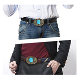 Alloy Buckles, with Acrylic, Belt Fastener, for Men's Belt, Oval with Flower, Antique Bronze, 66.5x90x15mm