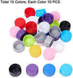 Plastic Bottle Caps, Column, Mixed Color, 32.5x16.5mm, Inner Diameter: 28.5mm, about 100pcs/bag
