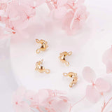 JK Findings, Yellow Gold Filled Bead Tips Knot Covers, 1/20 14K Gold Filled, 5.5x3.5mm, Hole: 1mm, 10pcs/set