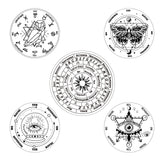 Pendulum Board Dowsing Necklace Divination DIY Making Kit, Including Plywood Sign Board, Natural Amethyst Chakra Dowsing Pendulum, Sun, Dowsing Pendulum: 27.2cm, 1pc/set