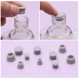 32Pcs 4 Style Silicone Bottle Seal Plug, Reusable Replacement Bottle Stopper, Silver, 10~16x9~10mm, pin: 6~12mm, 8pcs/style