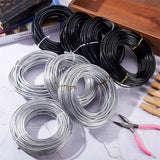 Round Aluminum Wire, Black, 3 Gauge, 6mm, 500g/bundle