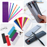 20Pcs 10 Colors Rectangle Wool Felt Pen Bag, Pen Sleeve, for School Office Stationery Packaging Storage Supplies, Mixed Color, 175x45x4mm, 2pcs/color