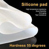 High Temperature Resistance Food Grade Silicone Sheet, Silicone Seal Gasket Sheet, WhiteSmoke, 200x200x2mm