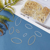 Brass Linking Rings, Oval, Golden & Silver, 240pcs/box