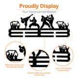 Iron Medal Hanger Holder Display Wall Rack, 2-Line, with Screws, Karate, Sports, 400x150mm