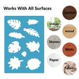 Acrylic Earring Handwork Template, Card Leather Cutting Stencils, Deep Sky Blue, Leaf Pattern, 130x90x2mm, 2pcs/set