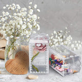 Foldable Transparent PVC Boxes, for Craft Candy Packaging Wedding Party Favor Gift Boxes, Rectangle with Bowknot Pattern, Clear, 20.6x12x0.04cm, Box: 6x6x10.5cm