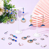 60Pcs 2 Style 304 Stainless Steel Leverback Earring Findings, Ear Wire with Loop, Rainbow Color, 15~16x10.5~13x2mm, Hole: 1.4~1.5mm, Pin: 0.7~0.8mm, 30pcs/style