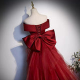 1 Set Women's Wedding Dress Zipper Replacement, Dress Loops Adjustable Fit Satin Corset Back Kit, Lace-up Formal Prom Dress, Dark Red, Ribbon: 400x1.5x0.12cm, 1pc, Loops Ribbon: 47.5x2.3x0.35cm, 2pcs
