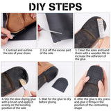 Shoe Sole Repair Rubber Soling Sticker, Anti-slip Shoe Sticker, Shoes Bottom Repairing Material, Black, 260x320x3mm