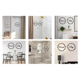 PVC Quotes Wall Sticker, for Stairway Home Decoration, Leaf and Word, Black, 38x38cm, 2pcs/set