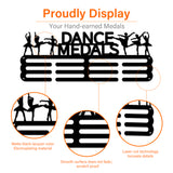 Sports Theme Iron Medal Hanger Holder Display Wall Rack, with Screws, Dancer Pattern, 150x400mm
