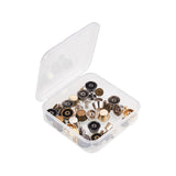 Zinc Alloy Jewelry Box Drawer Handles, Cabinet Knobs, Cone, Mixed Color, 6.7x6.7x2.3cm, 20pcs/set