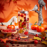DIY Thanksgiving Day Vase Fillers for Centerpiece Floating Pearls Candles, Including Plastic Round Beads, Rabbit Resin Cabochons, Ornament Accessories, Leaf Plastic & Cloth Simulation, Mixed Color