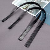 Imitation Leather Bag Handles, for Bag Straps Replacement Accessories, Black, 618x18.5x3.5mm, Hole: 2.5mm