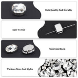 120Pcs 10 Style Sew on Rhinestone, Multi-strand Links, Glass Rhinestone, with Platinum Tone Brass Prong Settings, Garments Accessories, Faceted, Mixed Shape, Crystal, 8~18x4~13x3.5~7mm, Hole: 0.8~1mm, 12pcs/style