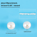 1 Strand Natural Cultured Freshwater Pearl Beads, Potato, Seashell Color, 3.5~5x4.5~6x4~5mm, Hole: 0.7mm, about 81~88pcs/strand, 13.70 inch~13.98 inch(34.8cm~35.5cm)