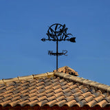 Orangutan Iron Wind Direction Indicator, Weathervane for Outdoor Garden Wind Measuring Tool, Dragonfly, 257x358mm