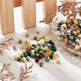 750Pcs 15 Styles Natural & Synthetic Gemstone Beads, Round, Mixed Dyed and Undyed, 6mm, Hole: 1mm, 50pcs/style