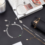 12Pcs 2 Style 304 Stainless Steel  Chain & Brass Cable Chain Bracelet Making, with 304 Stainless Steel Curb Chain Extender and Jump Rings, Golden & Stainless Steel Color, 5-7/8~6-1/8 inch(15~15.7cm), 6pcs/style