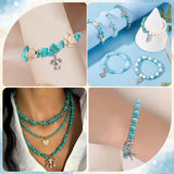 DIY Ocean Theme Bracelet Making Kit, Including Synthetic Howlite & Magnesite Beads, Alloy Charms, Starfish & Turtle & Chips & Round, Mixed Color, 17x14x7mm, Hole: 1mm, 10pcs