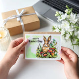 Custom PVC Plastic Clear Stamps, for DIY Scrapbooking, Photo Album Decorative, Cards Making, Rabbit, 160x110x3mm