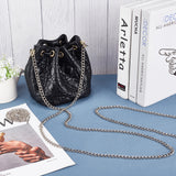 3Pcs 3 Styles Iron Curb Chain Bag Strap, with Bar, Bag Replacement Accessories, Platinum, 42~122.5x0.7x0.2cm, 1pc/style