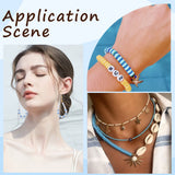 3 Strands Flat Round Handmade Polymer Clay Beads, Disc Heishi Beads for Hawaiian Earring Bracelet Necklace Jewelry Making, Cornflower Blue, 6x1mm, Hole: 2mm, about 353~378pcs/strand, 17.7 inch