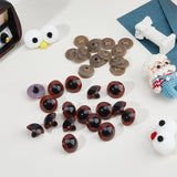 Plastic Doll Eyes, Craft Eyes, for Doll Making, Half Round, Saddle Brown, 29~30x24mm