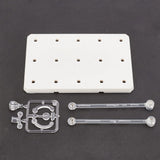 Plastic Model Toy Assembled Holder, with Iron Screws & Nuts, Clear, 14.5x9.6x0.85cm