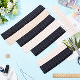 8Pcs 8 Style Polyester Women's 3 Rows x 11/13/15/18 Hooks Longline Corset Bra Extender, for Bustiers Shapewear Waist Cincher, with Stainless Steel Rings & Hooks, Mixed Color, 208~350x50~55x2~3.5mm, 1pc/style