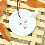 200Pcs Wood Pendants, Cross Pendants, Dyed, Lead Free, Cornsilk, 21~22x14~15x4~5mm, Hole: 1.8~2mm