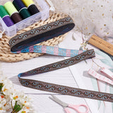 9M Flat Ethnic Style Polyester Ribbons, for Sewing Decoration, Coconut Brown, 3/4 inch(20mm), about 9.84 Yards(9m)/Roll