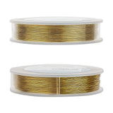 Round Iron Wire,Long-Lasting Plated, Golden, 0.4mm, about 328.08 Feet(100m)/roll