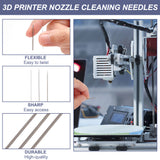 3D Printer Tool Sets, Including Service Wrenches & Tweezers, Drill Bit, Nozzle Cleaner, Derusting Brush, Ruler, Cutting Mat Pad, Mixed Color