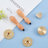 DIY Scrapbook, Brass Wax Seal Stamp with Handle, Wing Pattern, 2.5cm