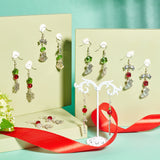 162Pcs DIY Christmas Themed Earring Making Kits, Including Tibetan Style Alloy Pendants & Links, Glass Beads, Brass Pendants & Earring Hooks, Mixed Color
