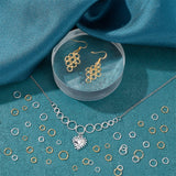 400Pcs 10 Styles Brass Round Rings, Soldered Jump Rings, Closed Jump Rings, Golden & Silver, 18~21 Gauge, 5~10x0.7~1mm, Inner Diameter: 3~8mm, 40pcs/style